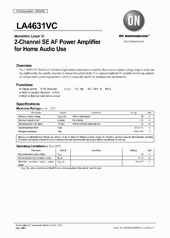 LA4631VC-XE_8237818.PDF Datasheet
