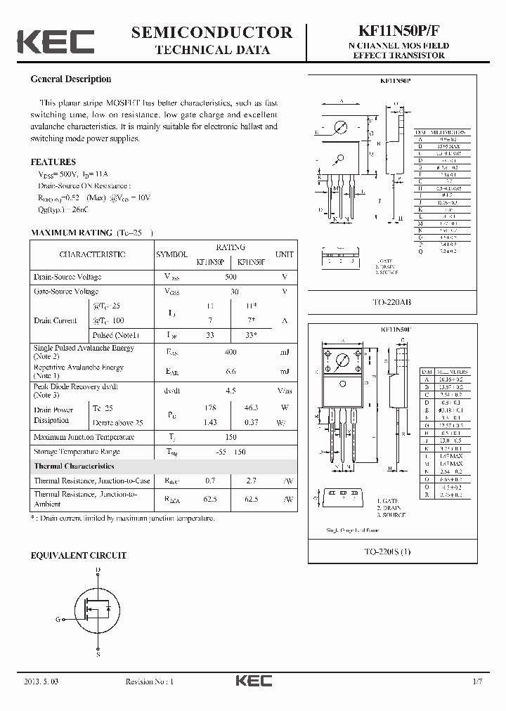 KF11N50P-15_8238220.PDF Datasheet