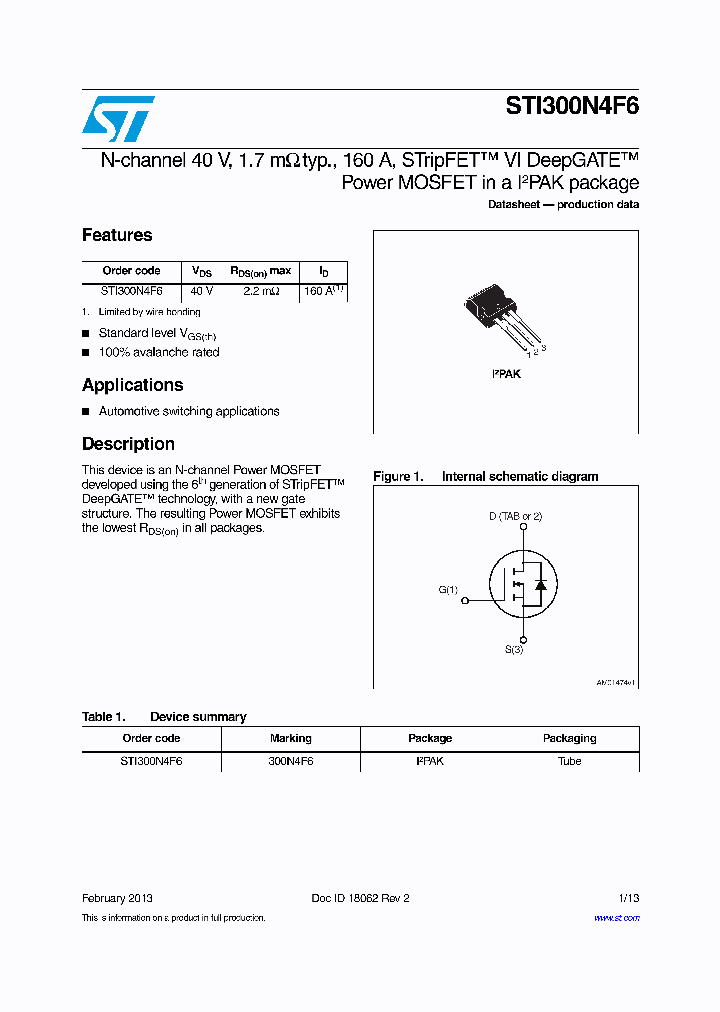 STI300N4F6_8239050.PDF Datasheet