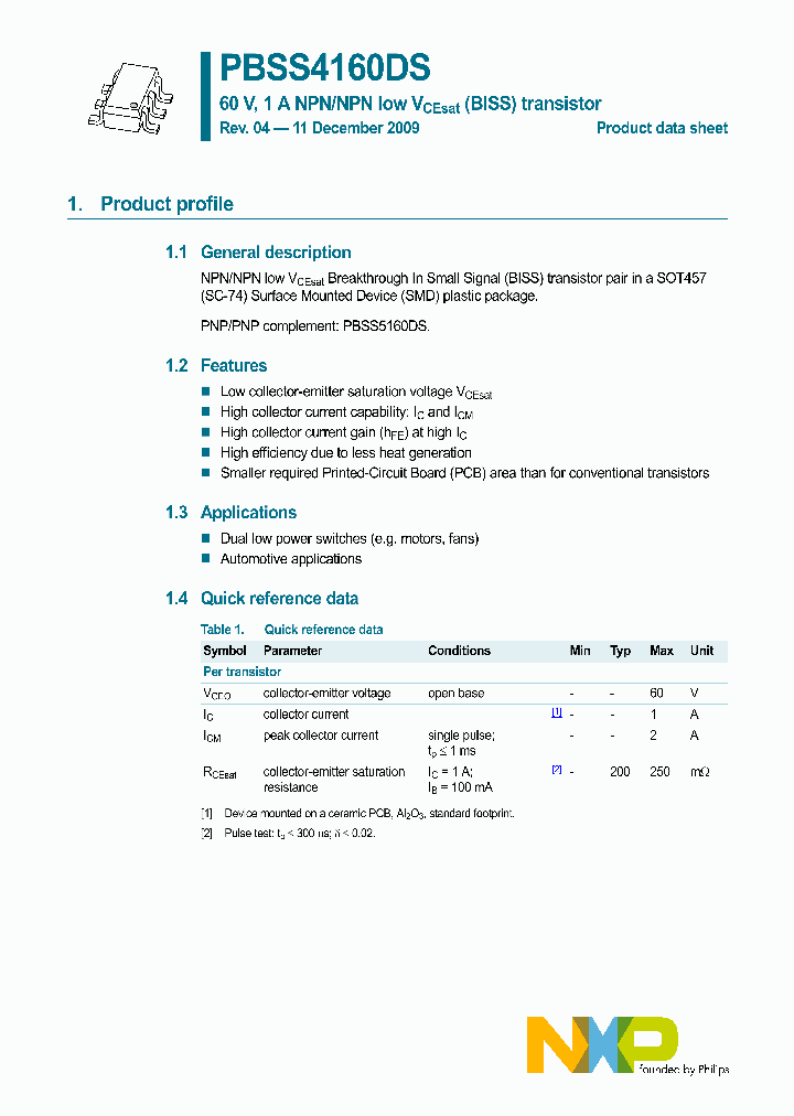 PBSS4160DS-15_8239291.PDF Datasheet