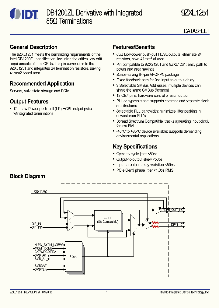 9ZXL1251_8239381.PDF Datasheet