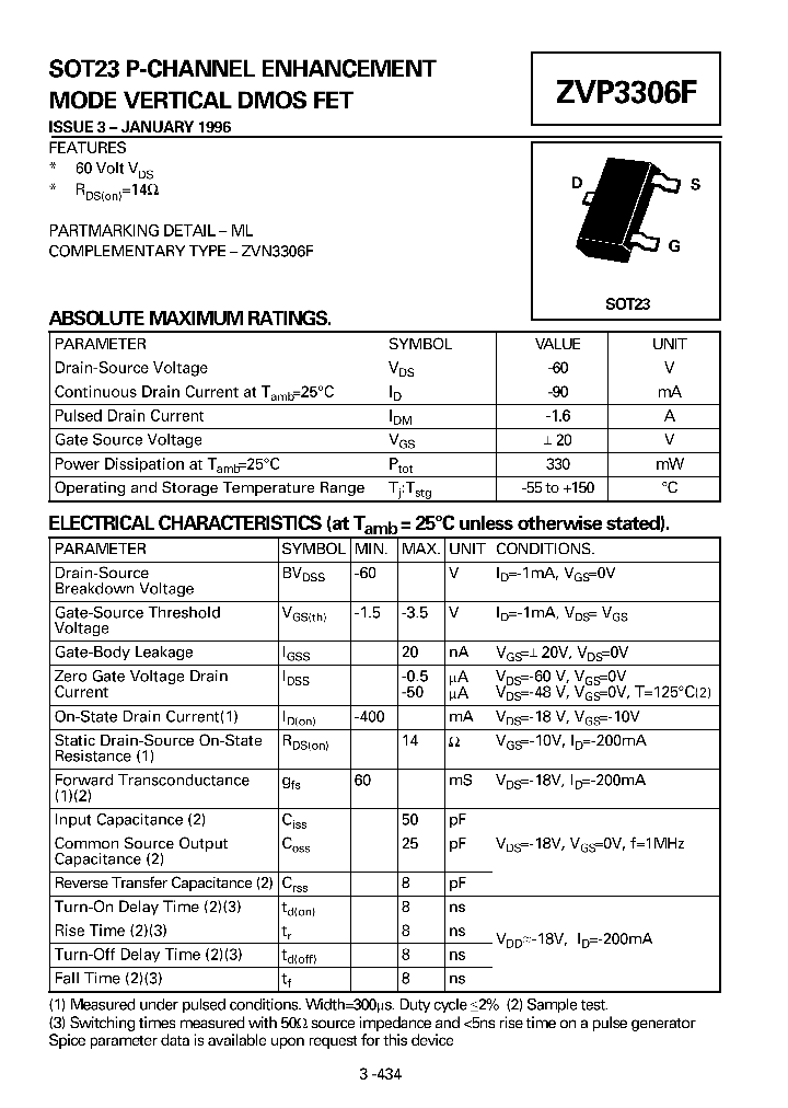 ZVP3306FTA_8239498.PDF Datasheet
