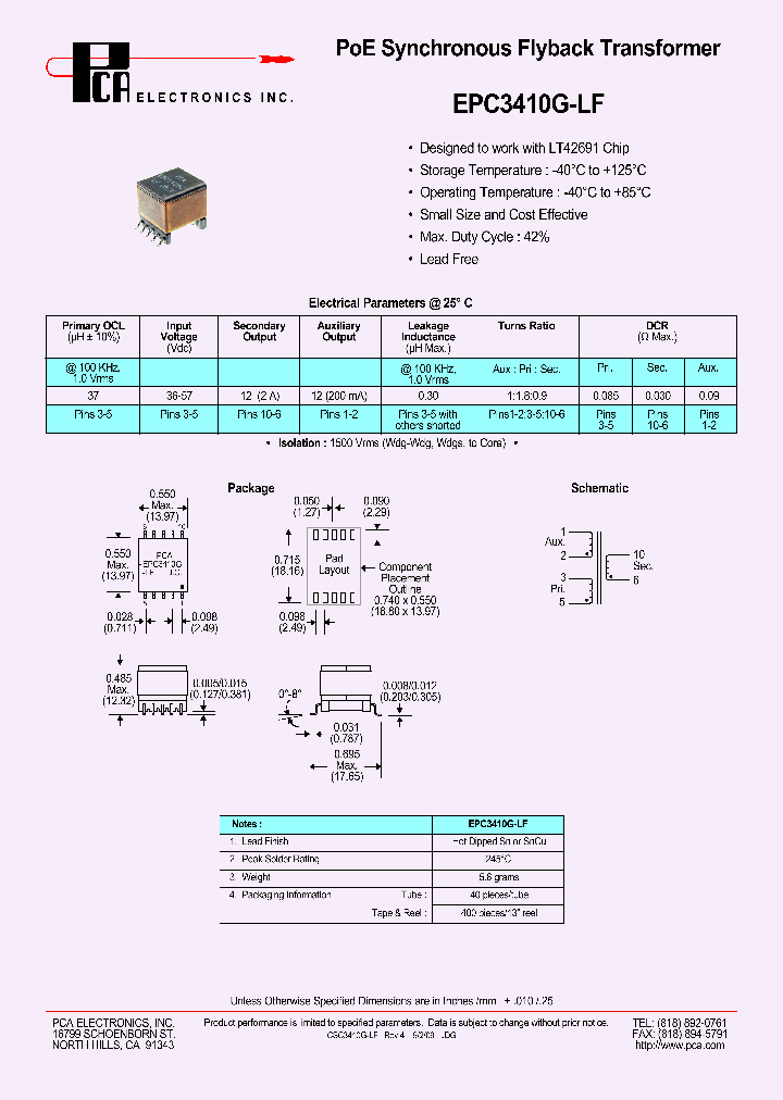 EPC3410G-LF-15_8239813.PDF Datasheet
