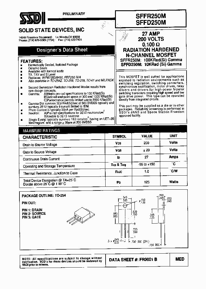 SFFR250M_7842879.PDF Datasheet