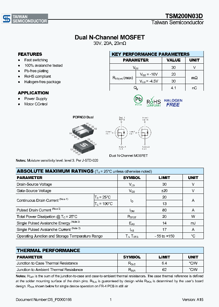 TSM200N03DPQ33RGG_8239960.PDF Datasheet