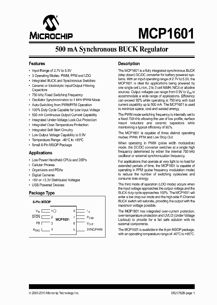 MCP1601-13_8240011.PDF Datasheet