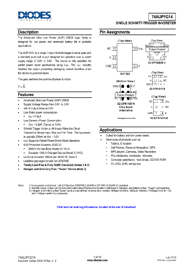 74AUP1G14FZ4-7_8241899.PDF Datasheet