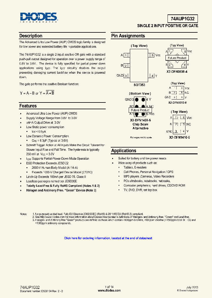 74AUP1G32FZ4-7_8241901.PDF Datasheet