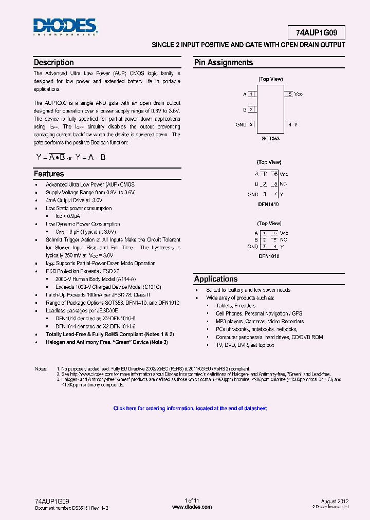 74AUP1G09FZ4-7_8241880.PDF Datasheet