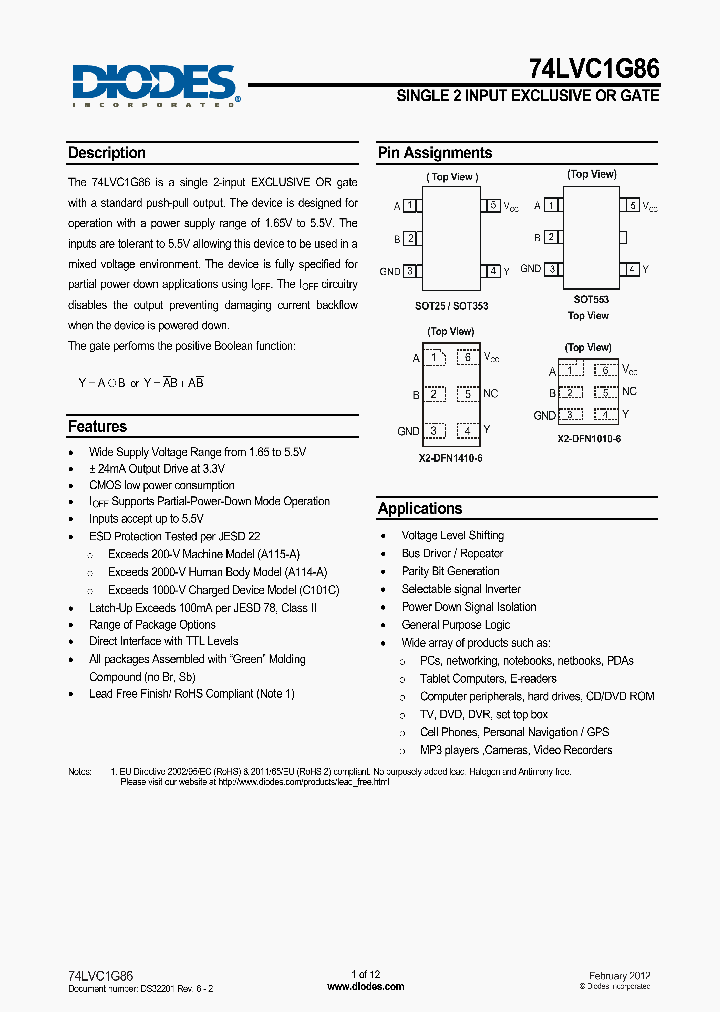 74LVC1G86FZ4-7_8241885.PDF Datasheet