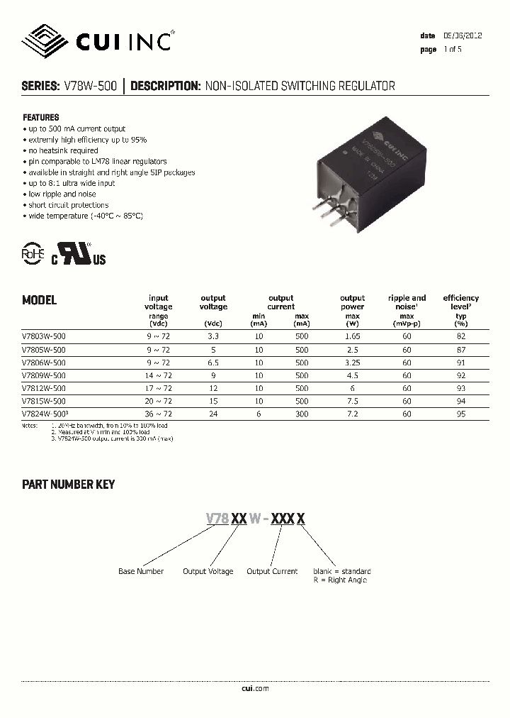 V7805W-500R_8242435.PDF Datasheet