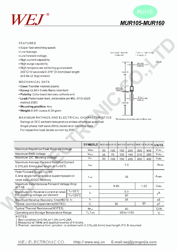 MUR110_8242597.PDF Datasheet
