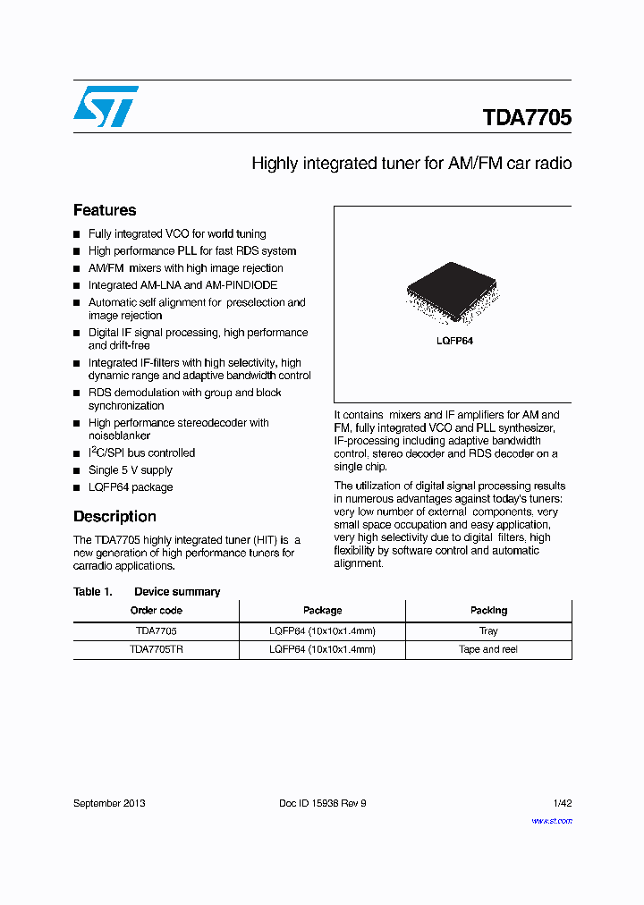 TDA7705_8243447.PDF Datasheet
