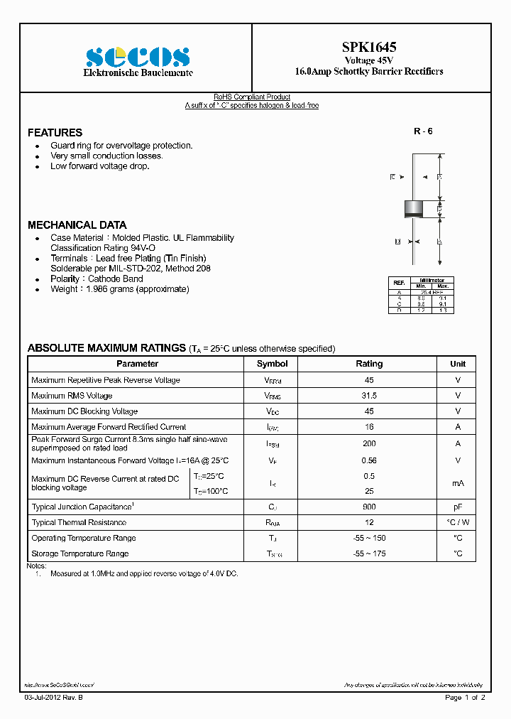 SPK1645-15_8243691.PDF Datasheet