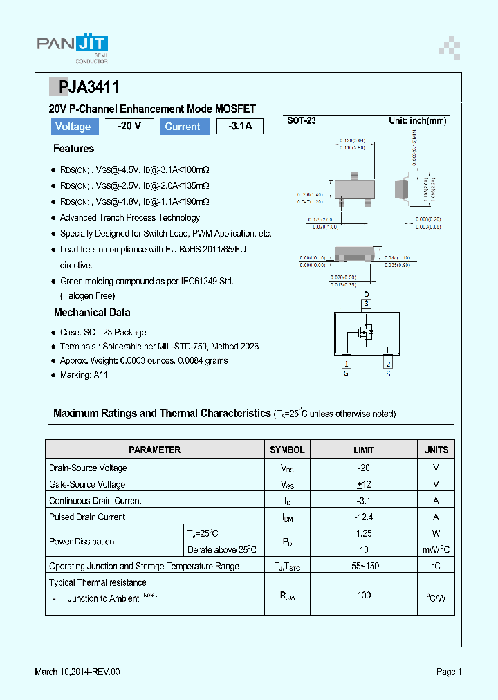 PJA3411_8243737.PDF Datasheet