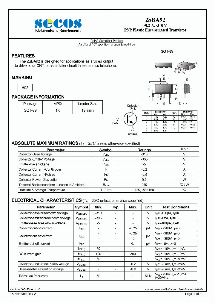 2SBA92_8243811.PDF Datasheet