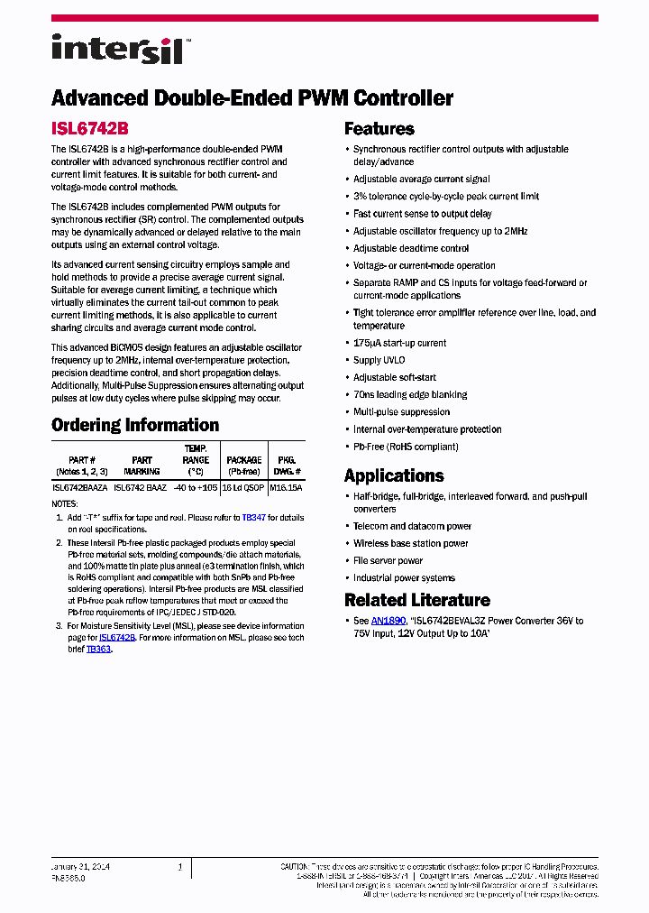 ISL6742BAAZA_8244716.PDF Datasheet