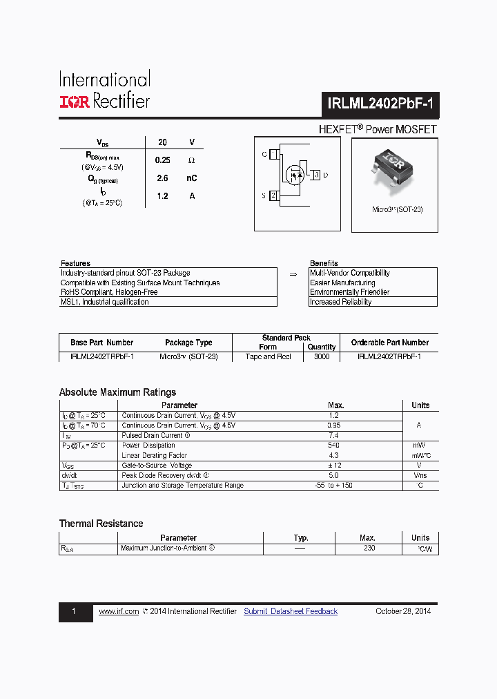 IRLML2402PBF-1-15_8245748.PDF Datasheet