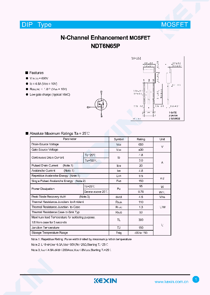 NDT6N65P_8245970.PDF Datasheet