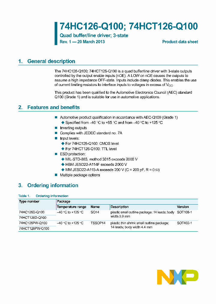 74HC126D-Q100_8246256.PDF Datasheet
