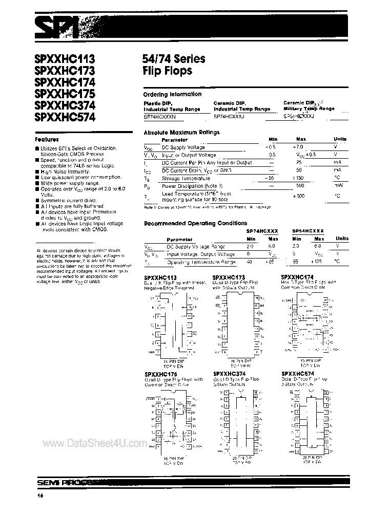 SP74HC175_7850942.PDF Datasheet