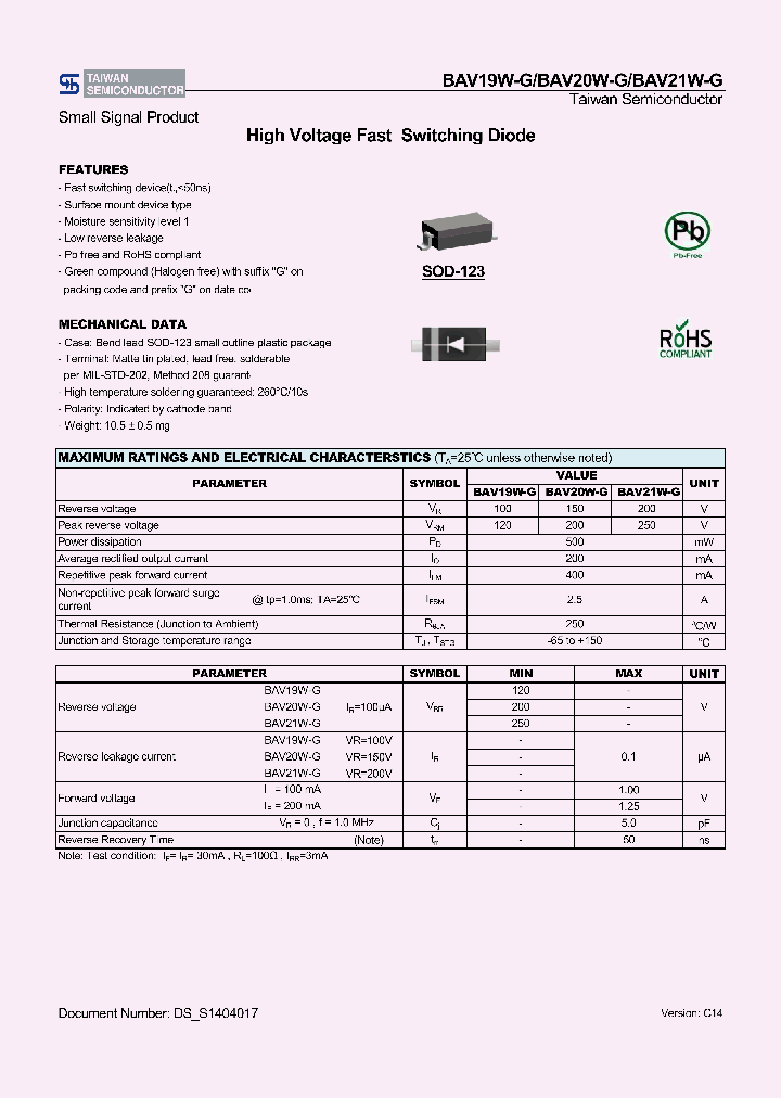 BAV21W-G_8246383.PDF Datasheet