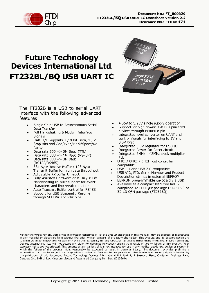 FT232BL-BQ_8246910.PDF Datasheet