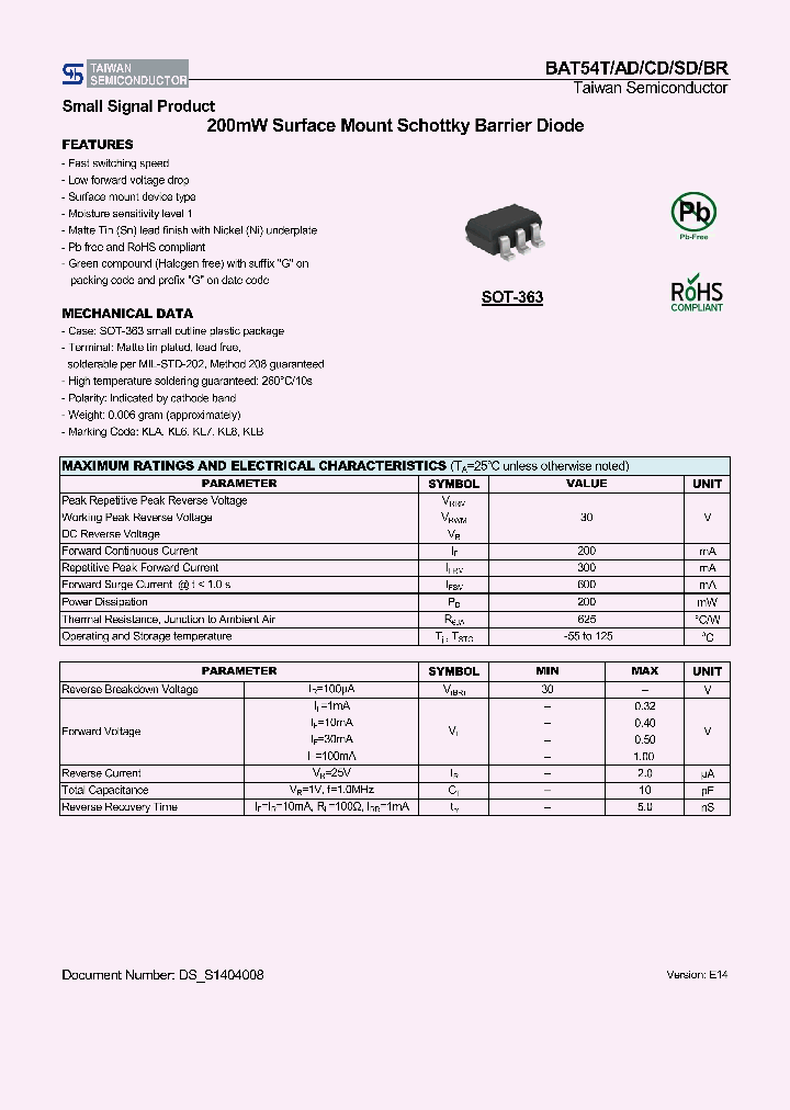 BAT54SD_8247330.PDF Datasheet