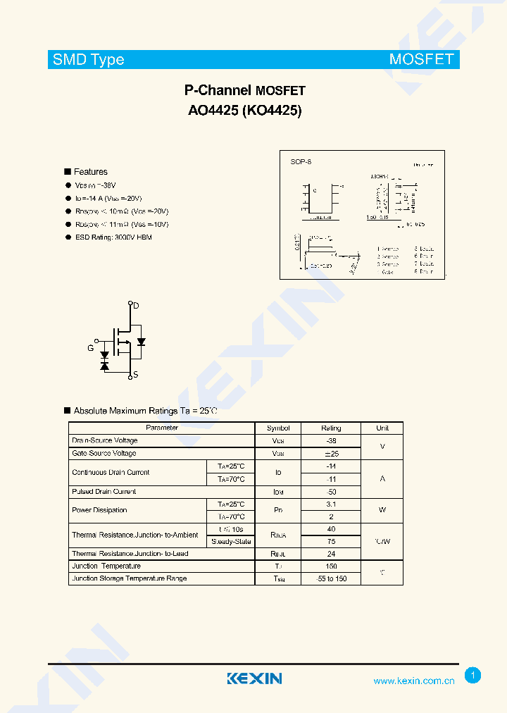 AO4425_8249100.PDF Datasheet