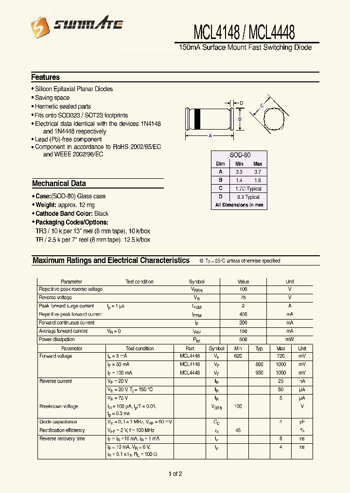 MCL4148_8249144.PDF Datasheet