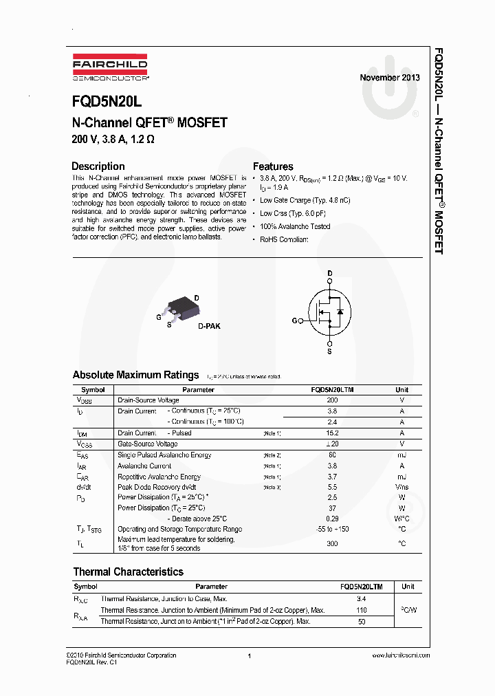 FQD5N20LTM_8249540.PDF Datasheet