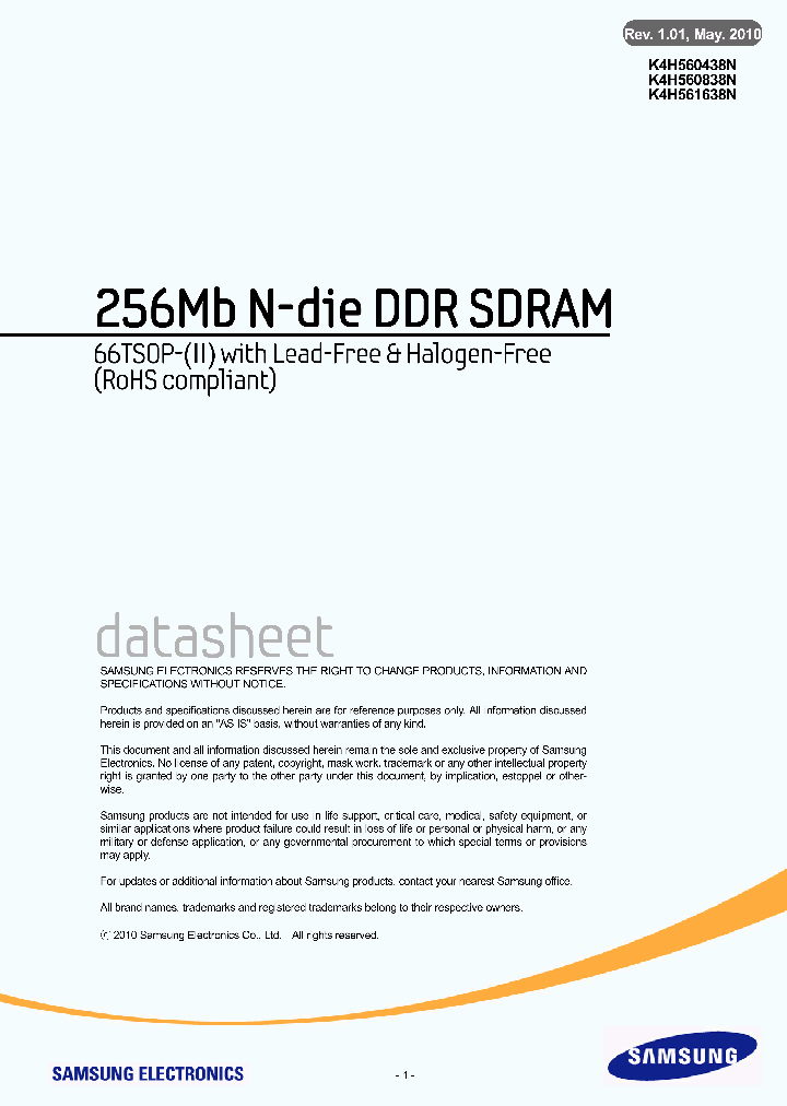 K4H560838N_7848382.PDF Datasheet
