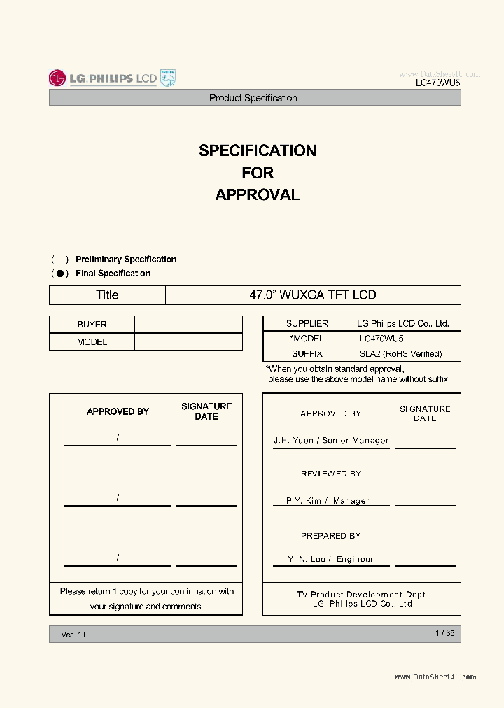 LC470WU5-SLA2_7851260.PDF Datasheet