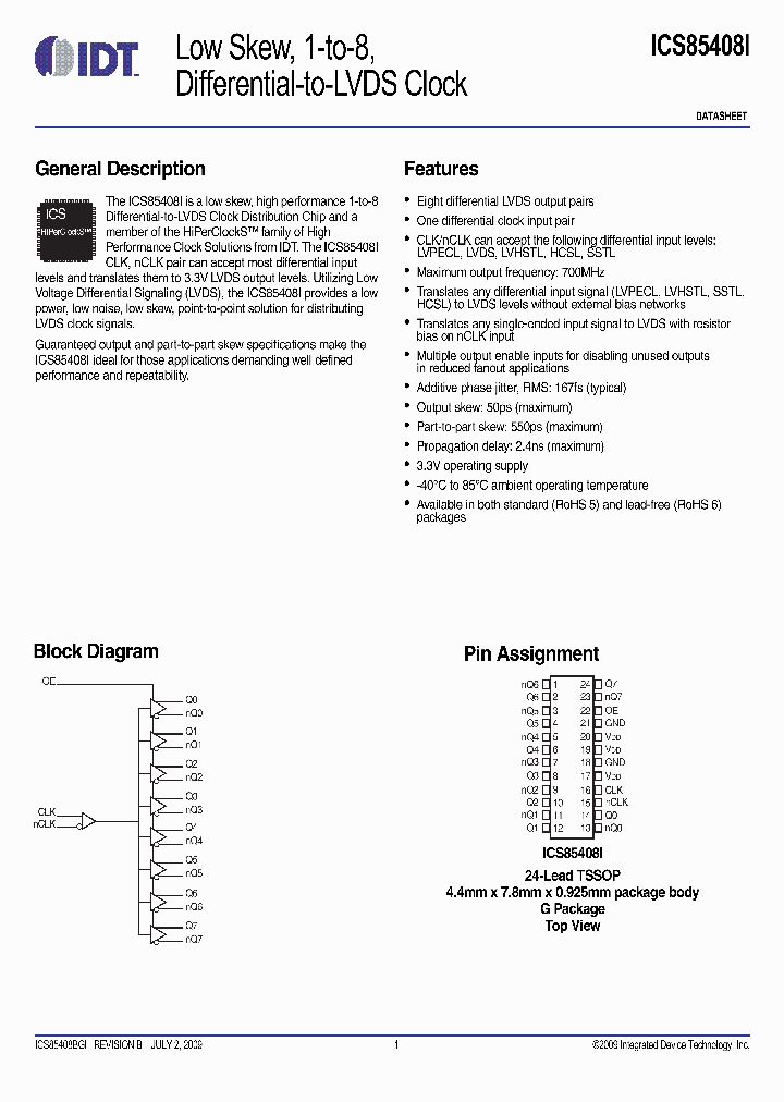 ICS85408I_8250304.PDF Datasheet