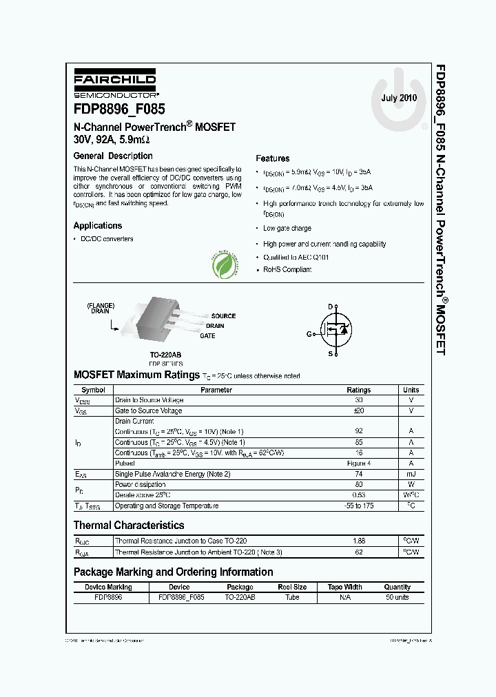 FDP8896F085_8250489.PDF Datasheet