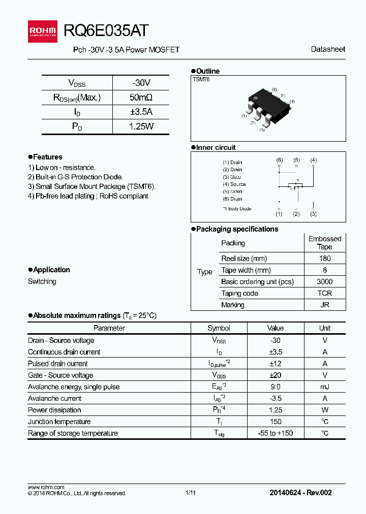 RQ6E035AT_8250788.PDF Datasheet