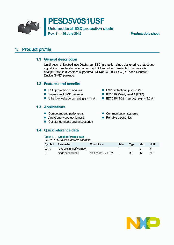 PESD5V0S1USF-15_8251126.PDF Datasheet