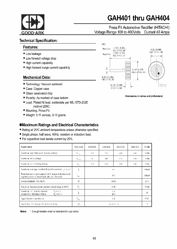 GAH401-15_8252123.PDF Datasheet