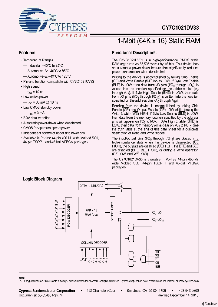 CY7C1021DV33-10_8252133.PDF Datasheet