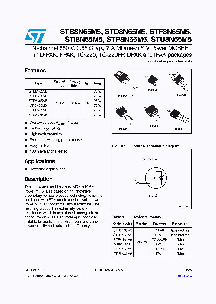 STB8N65M5_8252306.PDF Datasheet