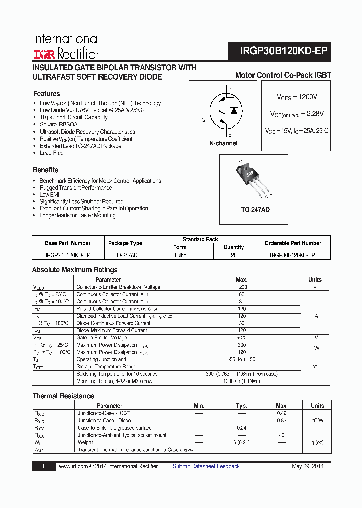 IRGP30B120KD-EPBF_8252356.PDF Datasheet