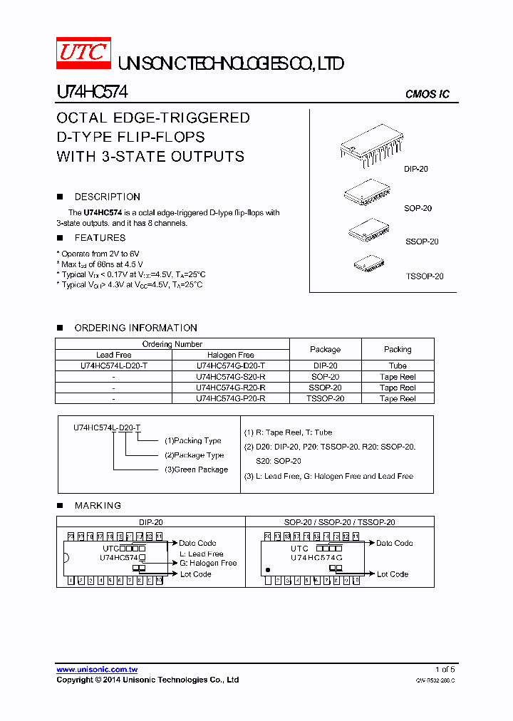 U74HC574L-D20-T_8252903.PDF Datasheet