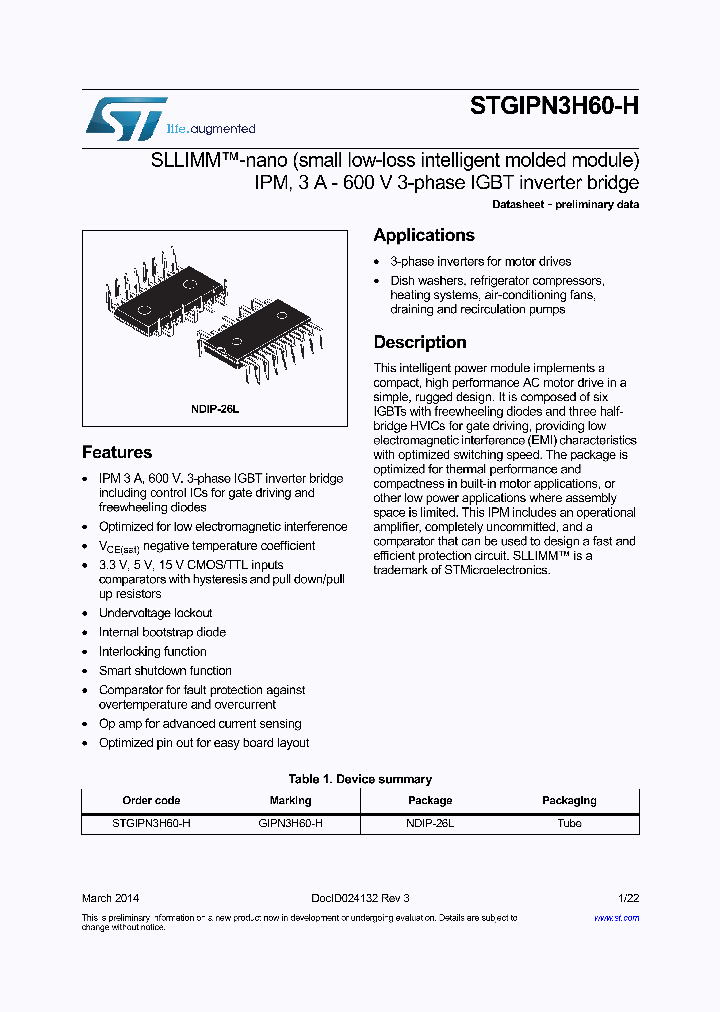 STGIPN3H60-H_8254187.PDF Datasheet