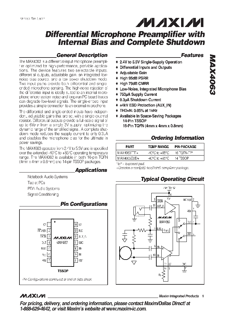 MAX4063_8254553.PDF Datasheet
