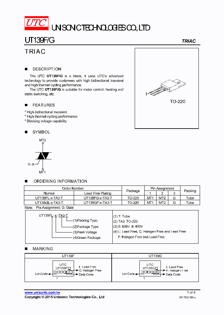 UT139GP-6-TA3-T_8254933.PDF Datasheet
