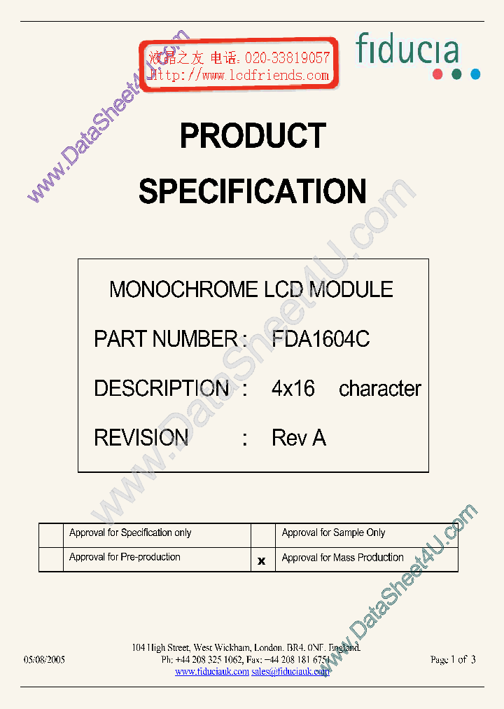 FDA1604C_7853472.PDF Datasheet