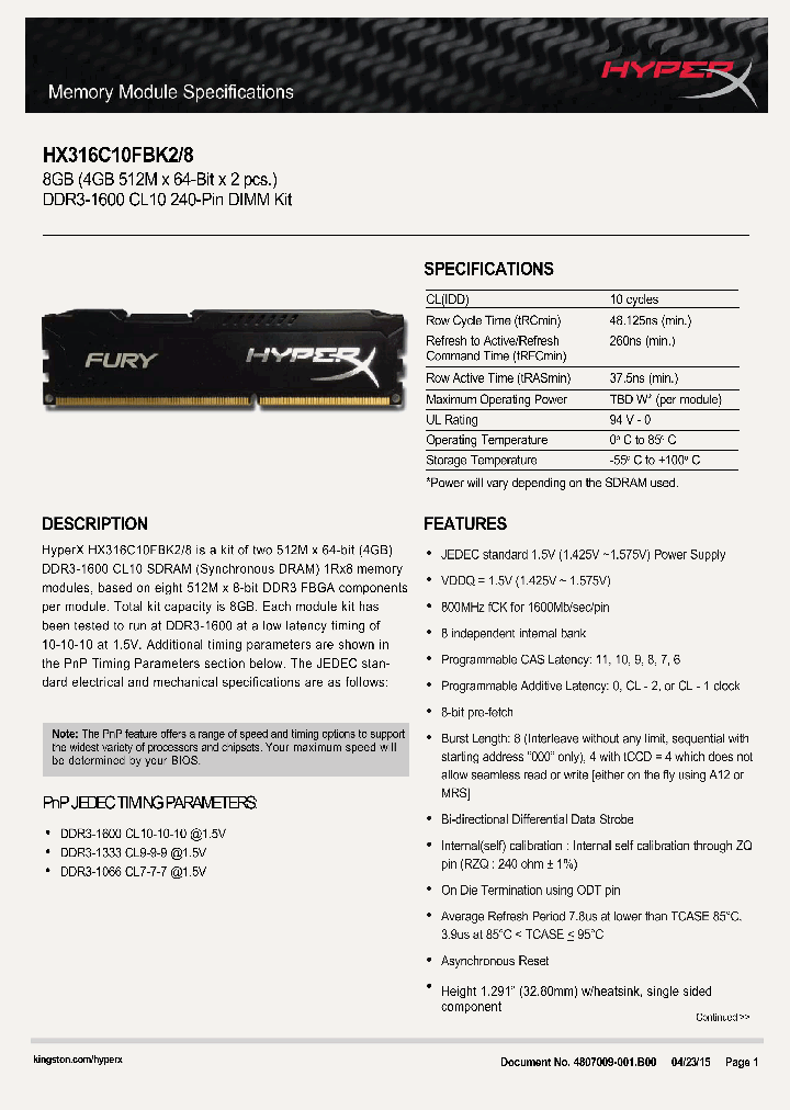 HX316C10FBK2-8_8255998.PDF Datasheet