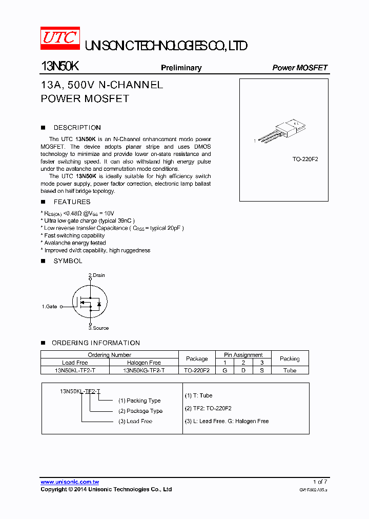 13N50K_8256256.PDF Datasheet