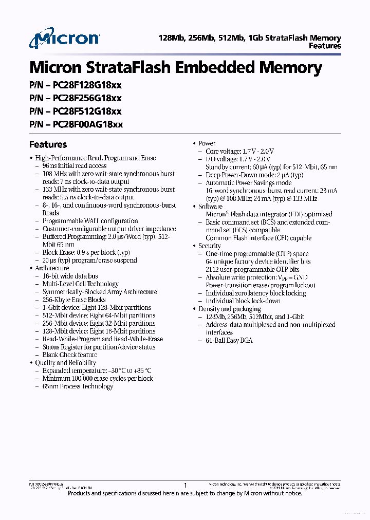 PC28F128G18XX_7854769.PDF Datasheet