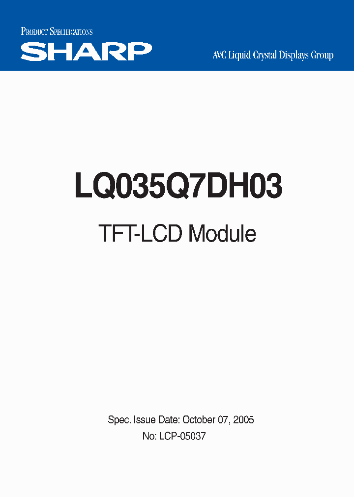 LQ035Q7DH03_7857278.PDF Datasheet